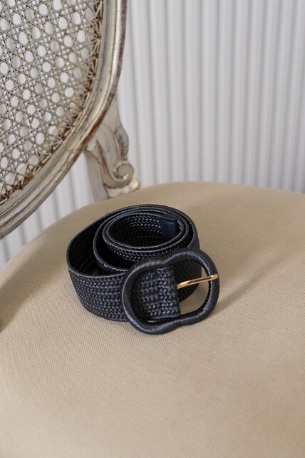 Riem gevlochten breed - donkerblauw