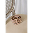Riem gevlochten breed - champagne