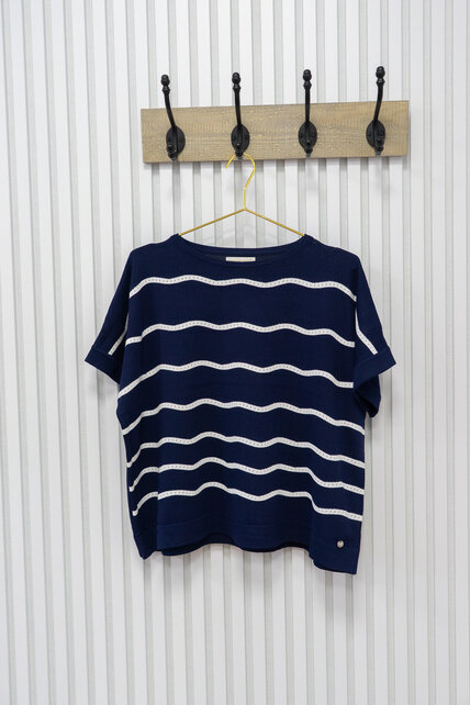 Truitje Marga - donkerblauw/offwhite