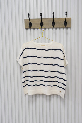 Truitje Marga - wit/donkerblauw