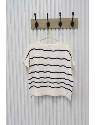 Truitje Marga - wit/donkerblauw