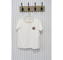 Shirt  Anouk - wit/bruin