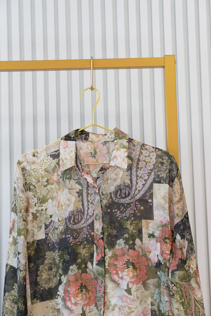 Blouse Lucy - groen/roze