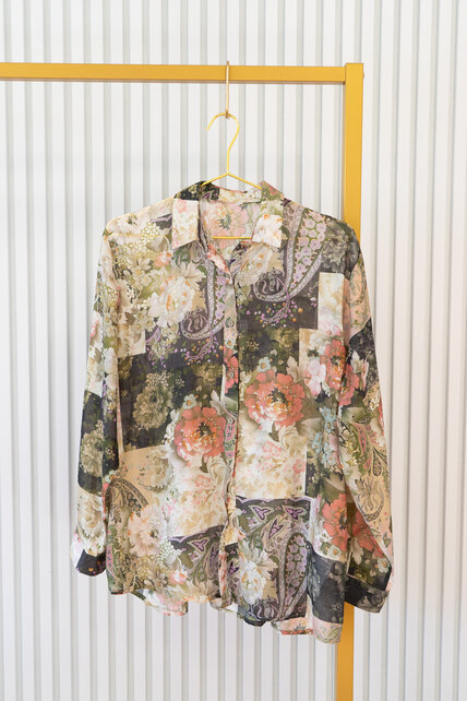 Blouse Lucy - groen/roze