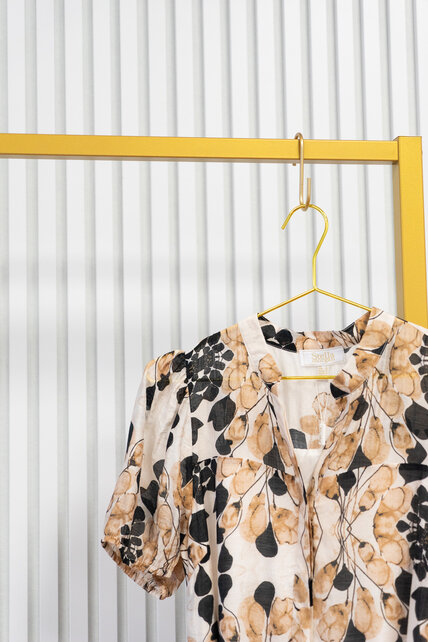 Jurk Claire - beige/zwart