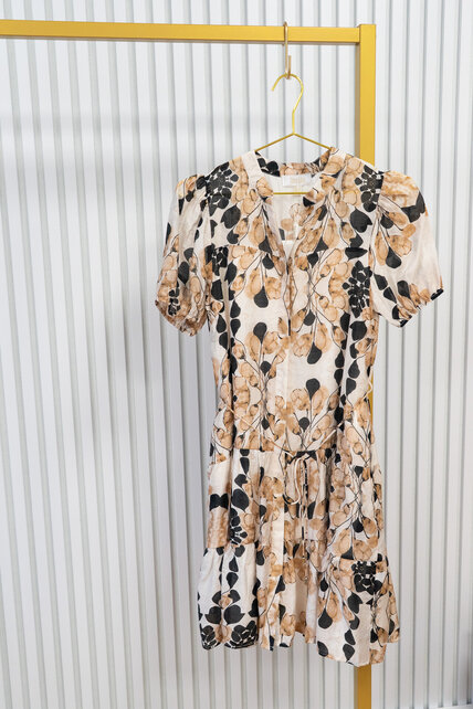 Jurk Claire - beige/zwart