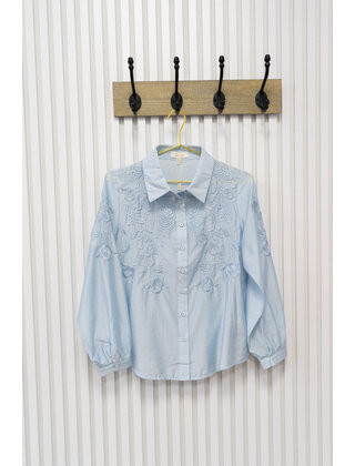 Blouse Mariska - lichtblauw