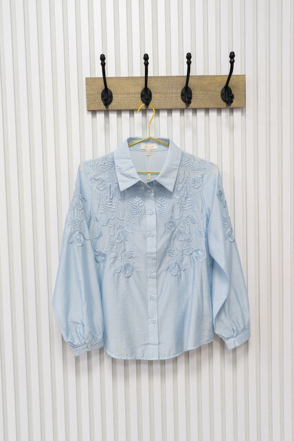 Blouse Mariska - lichtblauw