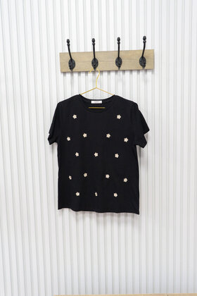 Shirt  Sophie - zwart/beige