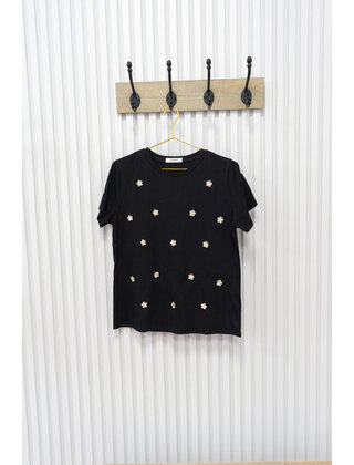 Shirt  Sophie - zwart/beige