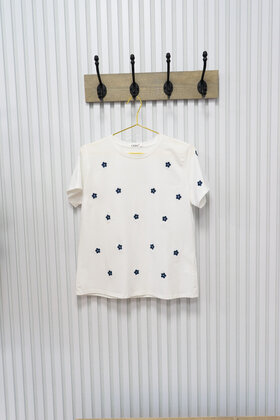 Shirt  Sophie - wit/blauw