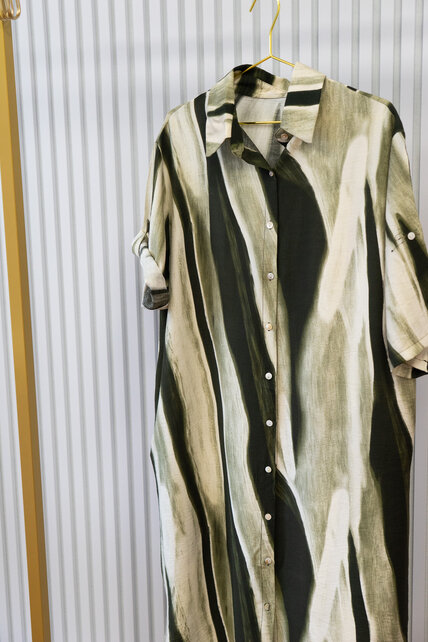 Jurk Hilde - saliegroen