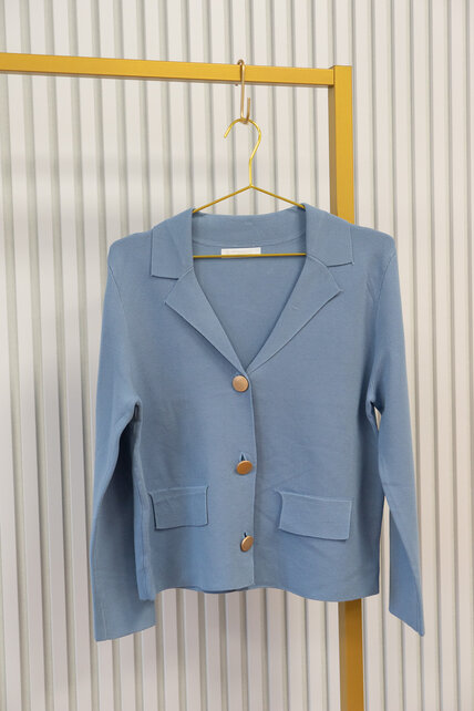 Vest Adrie - lichtblauw