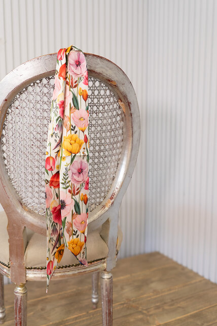 Sjaal smal - bloem multicolor