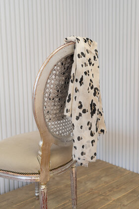 Sjaal panter - beige/zwart