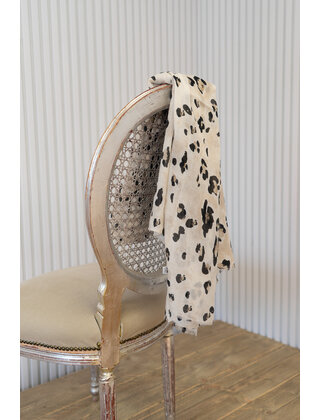 Sjaal panter - beige/zwart