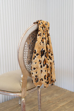 Sjaal panter - camel/zwart