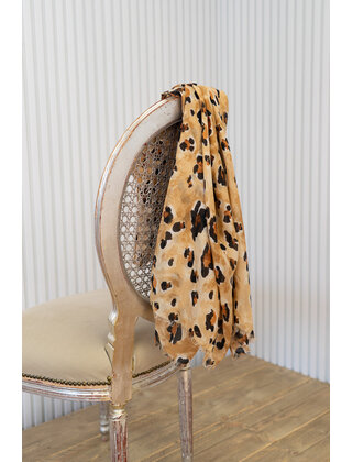 Sjaal panter - camel/zwart