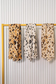 Sjaal panter - beige/zwart