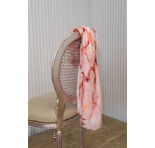 Sjaal grote bloem - roze/rood