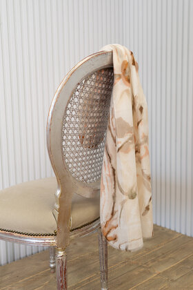 Sjaal grote bloem - beige tinten