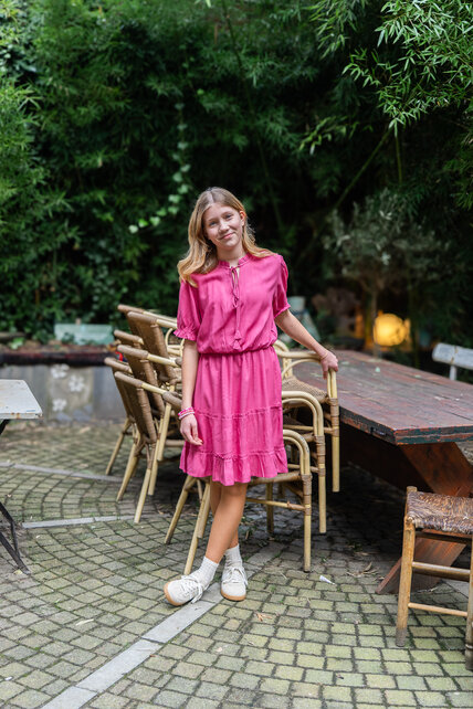 Jurk Liselot - fuchsia roze