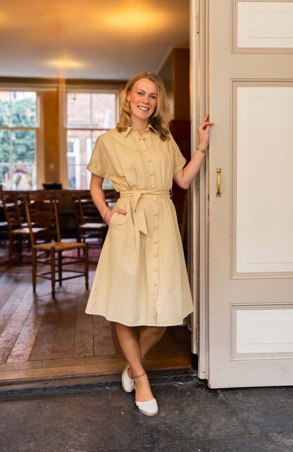 Jurk Lobke (korte variant 105cm) - zachtgeel