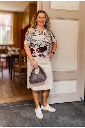 Shirt Coby - print offwhite/bordeaux