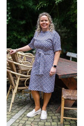 Jurk Amelia - print blauw