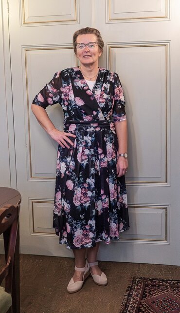 Jurk Astrid - zwart/oudroze