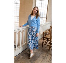 Rok Amber - dessin blauw/wit