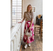 Rok Amber - dessin fuchsia/wit