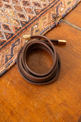 Knoopriempje - donkerbruin