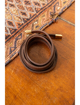 Knoopriempje - donkerbruin