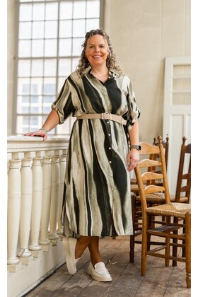 Jurk Hilde - saliegroen