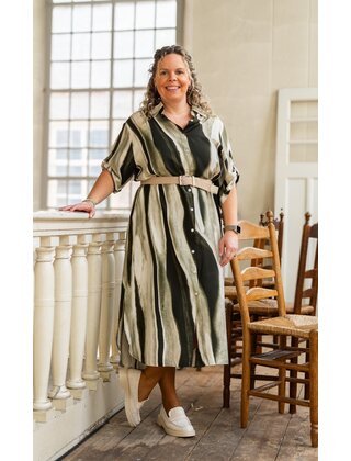 Jurk Hilde - saliegroen