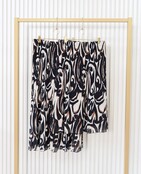 Rok plissé lang model - dessin donkerblauw/offwhite