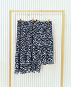 Rok plissé lang model - dessin lichtblauw/donkerblauw