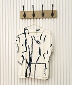 Shirt Coby - print offwhite/marine