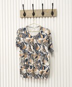Shirt Eleanor - print grijsblauw/marine