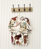 Shirt Coby - print offwhite/bordeaux