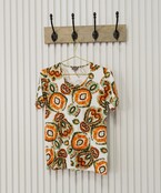 Shirt Coby - print brique/groen