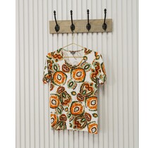 Shirt Coby - print brique/groen