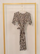 Jurk Amelia - print zwart/bruin