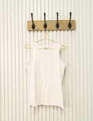 Dames shirt Loes picotrandje zonder mouw - wit