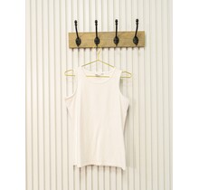 Dames shirt Loes picotrandje zonder mouw - wit