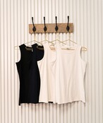 Dames shirt Loes picotrandje zonder mouw - offwhite