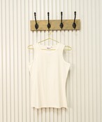 Dames shirt Loes picotrandje zonder mouw - offwhite