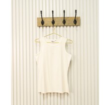 Dames shirt Loes picotrandje zonder mouw - offwhite