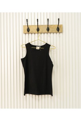 Dames shirt Loes picotrandje zonder mouw - marine